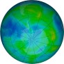 Antarctic ozone map for 2024-04-28